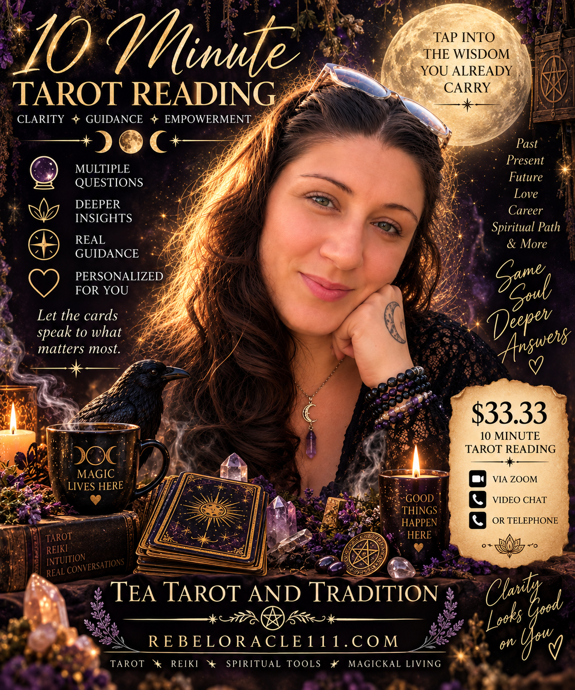 🔮 10-Minute Personalized Tarot Reading — $33.33