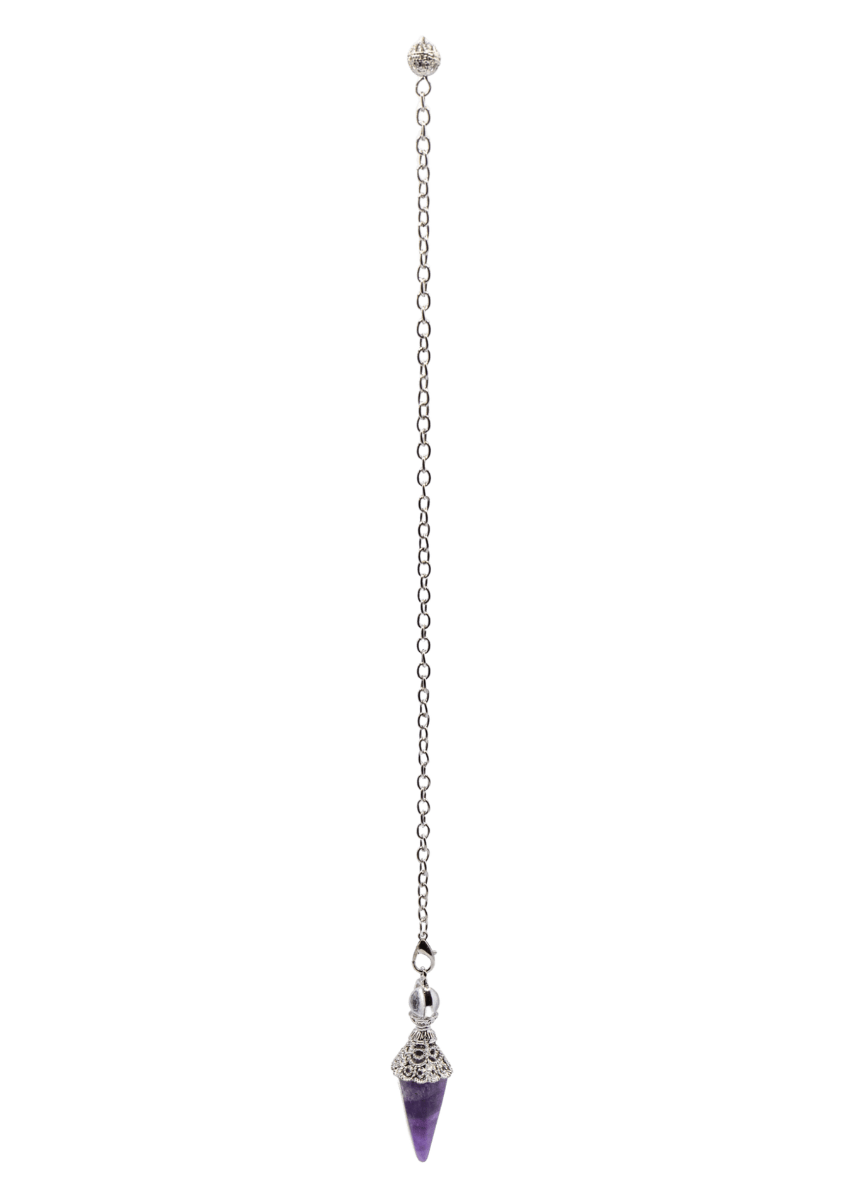 Ornate Amethyst Crystal Pendulum