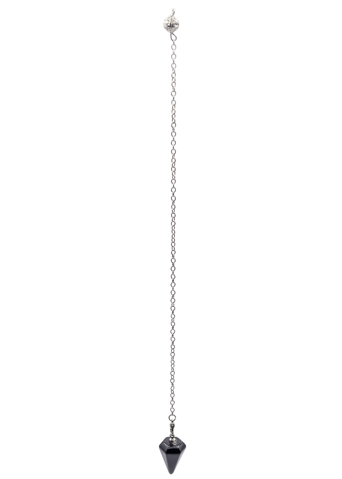 Black Agate Crystal Pendulum