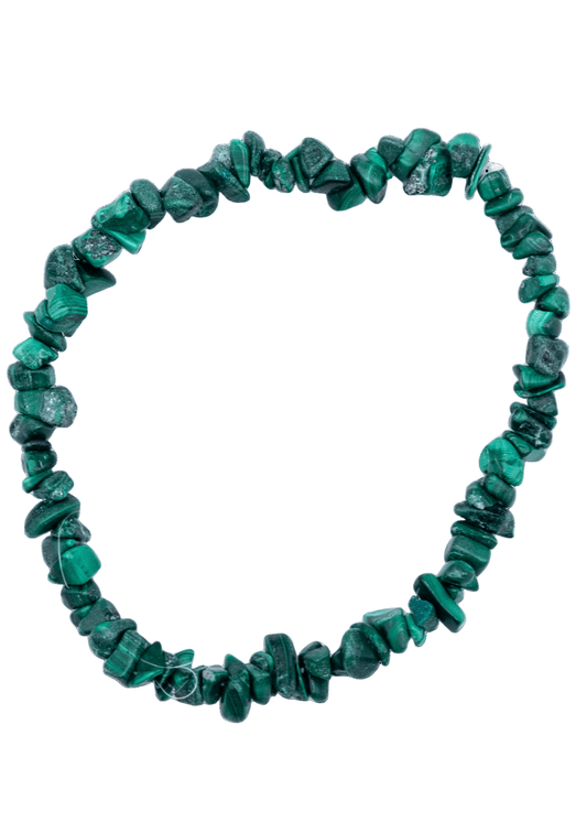 Malachite Chip Stretch Bracelet