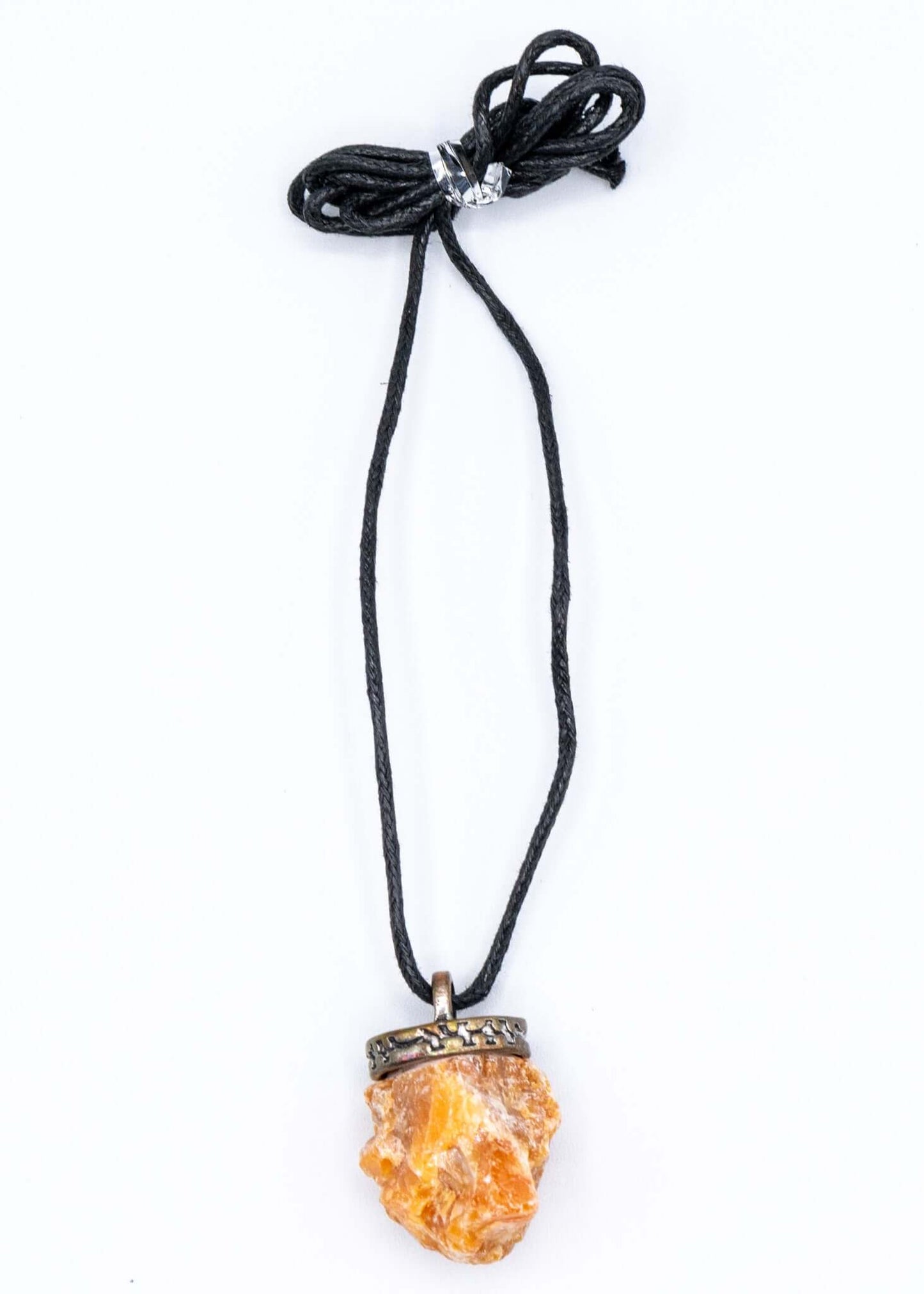 Orange Calcite Crystal Necklace